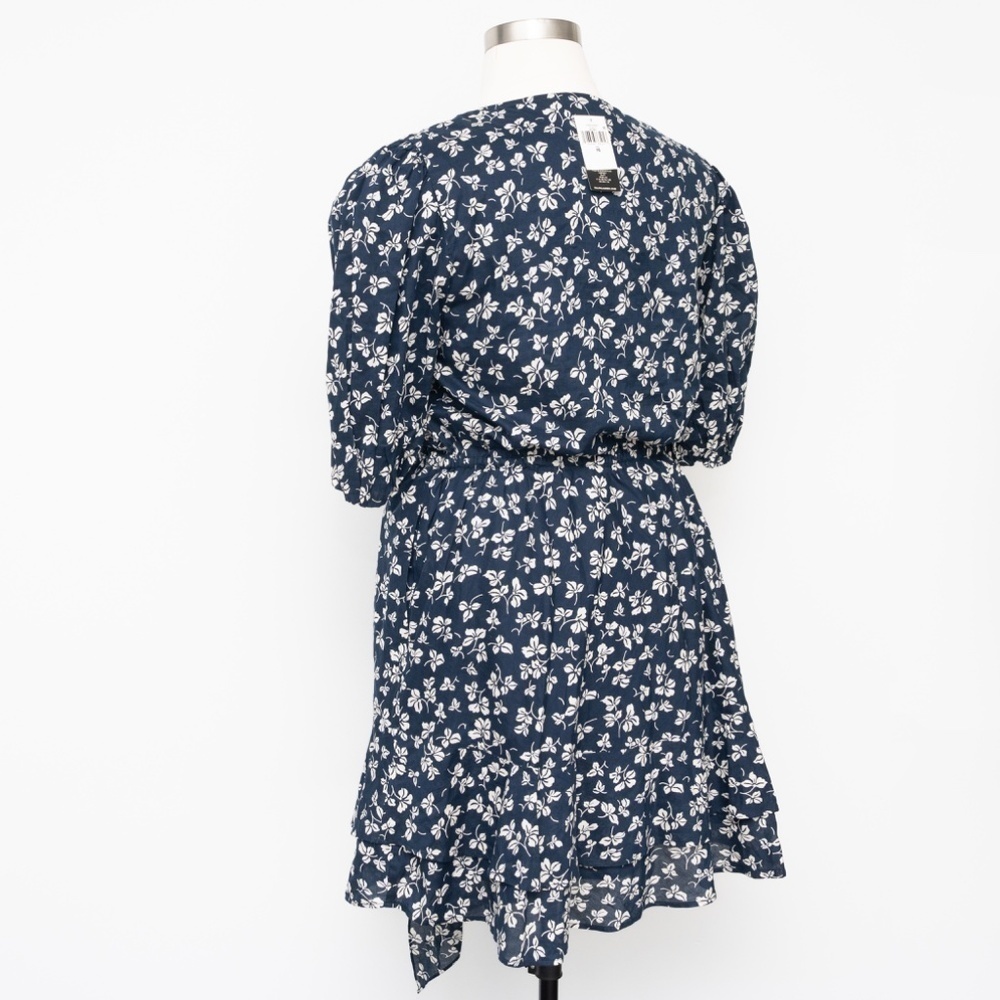 Lauren Ralph Lauren. 80s Puff Sleeve Floral Cotton Voile Dress. - Picture 12 of 13